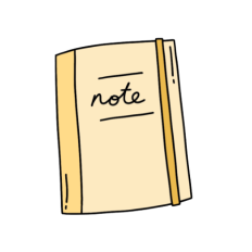 cute fun whimsical yellow notebook sticker