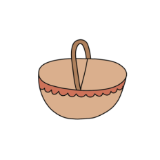 cute fun whimsical picnic basket sticker