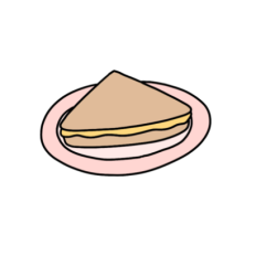 cute fun whimsical cheese sandwich sticker