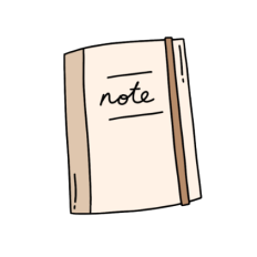 cute fun whimsical brown notebook sticker