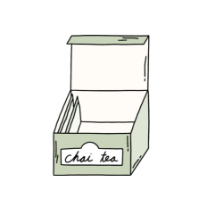 cute whimsical chai tea sticker