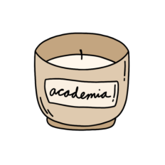 vintage dark academia candle sticker