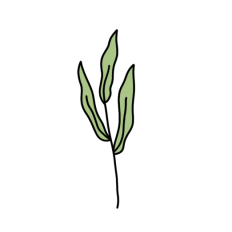 vintage green leafy branch 4 sticker