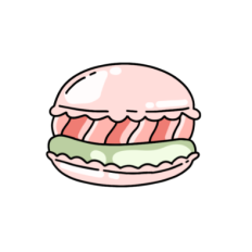cute fun watermelon macaron dessert sticker
