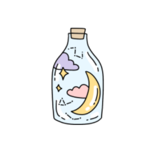 cute magical celestial jar sticker