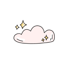 cute whimsical celestial pink cloud sticker