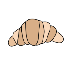 cute fun bakery croissant sticker