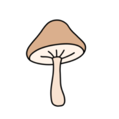 cute whimsical forest mushroom sticker