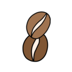 cute coffee beans sticker