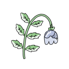 cute blue lily of the valley journal sticker