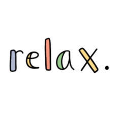 cute kawaii colorful relax journal sticker