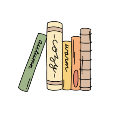 warm cozy autumn hygge fall books journal sticker