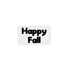 Happy Fall on Rounded Rectangle Tag