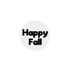 Happy Fall on Circle Tag