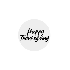 Happy Thanksgiving Circle Tag