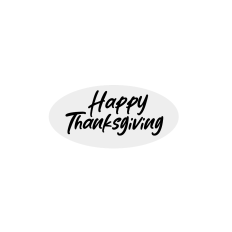 Happy Thanksgiving Oval Tag