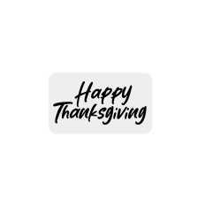 Happy Thanksgiving on Rounded Rectangle Tag