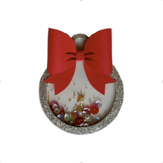 Christmas Ball Ornament Shaker with a Bow