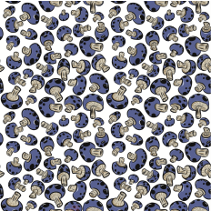 Blue Toadstool Mushrooms