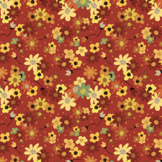 Fun Floral on Red