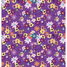 Fun Floral Seamless on Purple