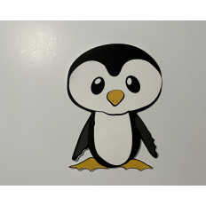 Layered Kawaii Patty Penguin Card, SVG cut file