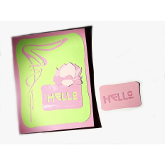 Layered Art Nouveau Lotus All Occasion Card SVG digital art file 
