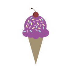 Ice Cream Cone Layered Design
