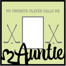 Layered Hockey Auntie Frame