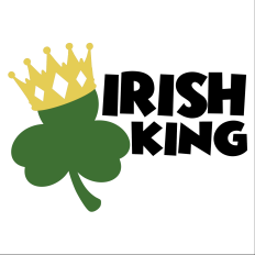 Irish King Shamrock with Crown