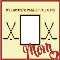 Mom, Dad, Brother Sister Layered Photo Frame Hockey