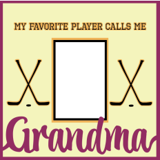 Grandma,Grandpa,Nana,Papa Layered Hockey Frame
