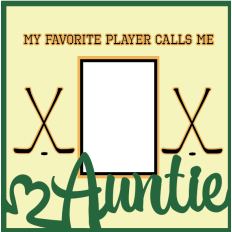 Aunt, Uncle, Cousin Layered Photo Hockey Frame