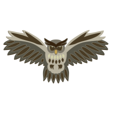 Owl 7 Layered SVG