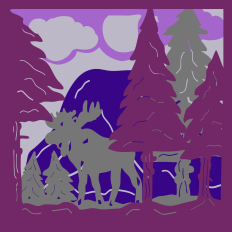 Rustic Moose 5 Layer Frame