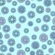 Mandala Art Pattern on Blue