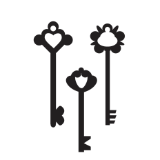 three simple skeleton key cut files