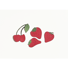 Detailed Layered Cherries & Strawberries SVG