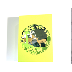 Deer in the Forest 3D Tunnel Card
