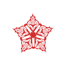 3D Folded Lacey Star Ornament 1 SVG