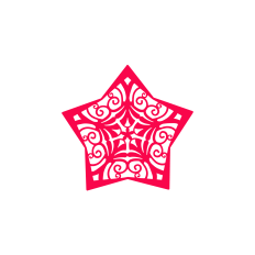 3D Folded Lacey Star Ornament 2 SVG