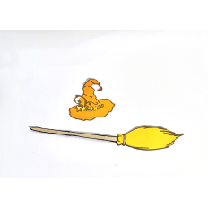 Magic Broom and Hat, Witches or Wizards SVG