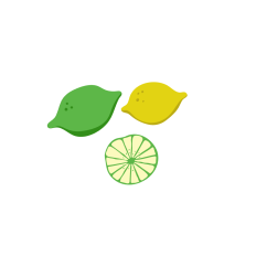 Limon and Lime Citrus Layered SVG cut File