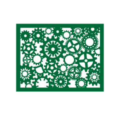 Gear Background Stencil SVG cut File