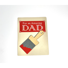 Dad Card with Paint brush SVG cut file
