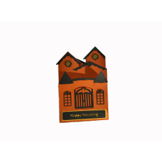 Haunted House Tri-Fold Card SVG cut file