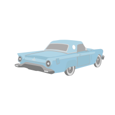 Vintage Ford Thunderbird Car layered SVG
