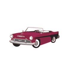 Vintage Car DeSoto Classic Layered SVG
