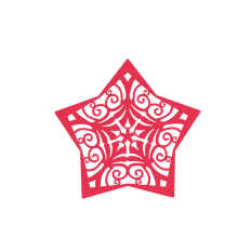 Art Deco Lacey Star Ornament SVG cut file