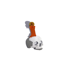 Skull Candle Layered Decoration SVG